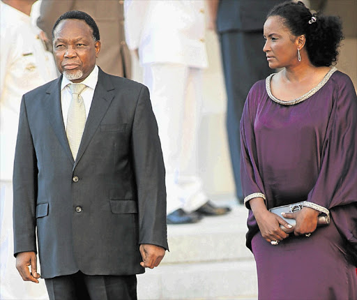 POWER COUPLE: Kgalema Motlanthe and his partner, Gugu Mtshali, arrive for the state of the nation address in parliament last month Picture: ESA ALEXANDER