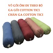 Vỏ Gối Ôm Cotton Tici Cùng Màu Theo Bộ Ga Giường Gối Ôm Kích Thước 35X100Cm