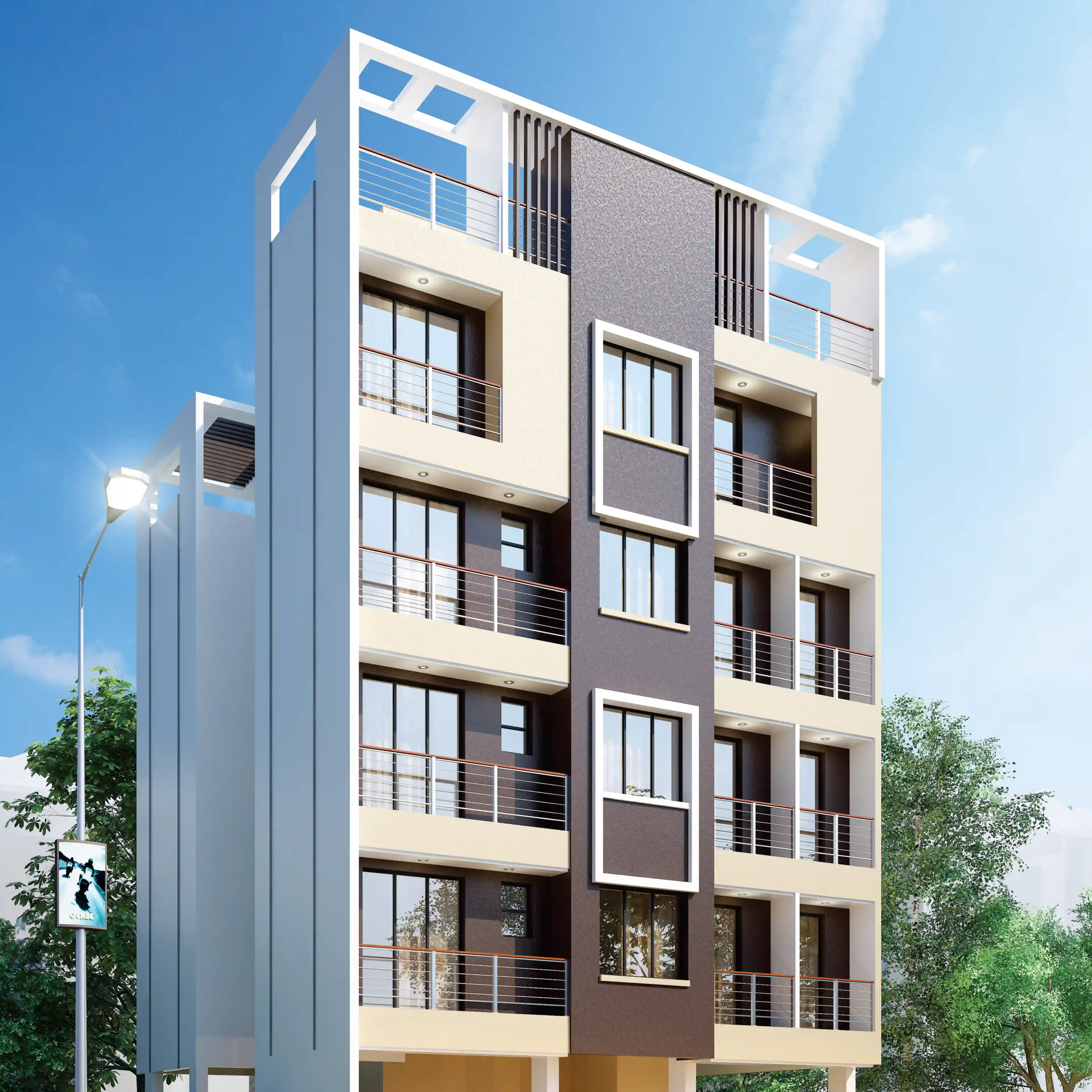 Krish Ashraya Apartment-elevation-1