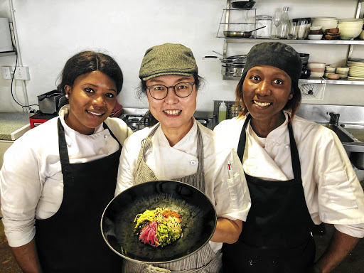 Chef Sepial Shim and her colleagues.