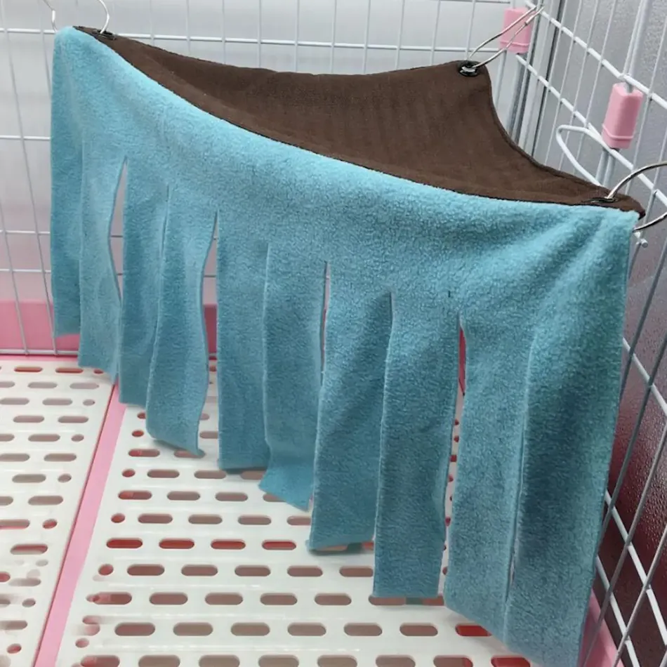 Pet Tent Hideout Hideaway Tassel Strip Guinea Pig Hamster Hedgehog Hammock Curtain Small Pets Hanging Bed Corner Nest M