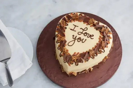 Caramel Cake Heart Shape Cake