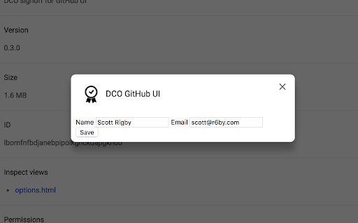 DCO GitHub UI