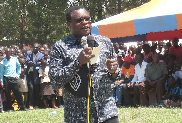 Senate Speaker Kenneth Lusaka in Navakholo constituency, Kakamega county, on Sunday