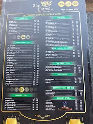 The Legends Restaurant menu 2