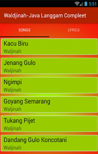 mp3 waljinah jenang gulo