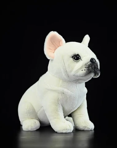 Schattige Crème Franse Pluche Hond - 3