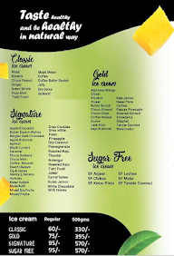 Thancos Natural Ice Cream menu 1