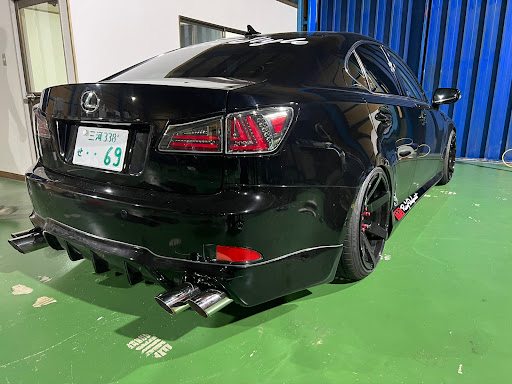 ISのGSE20系・SHOGUNホイール・4本出しマフラー・逆ゾリ