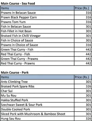 Chung Wah menu 