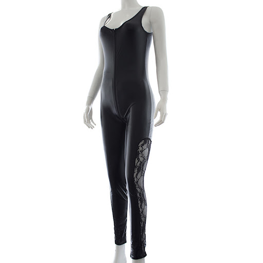 Title 12, Womens Patent Bright Leather Sling Bodysuit Le...