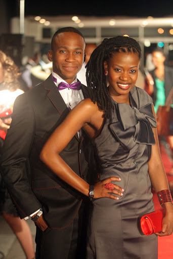 Anga Makhubalo who plays MJ Dlomo on Generations, pictured with fellow cast member, Zenande Mfenyana who plays the role of his onscreen sister, Noluntu Memela.
