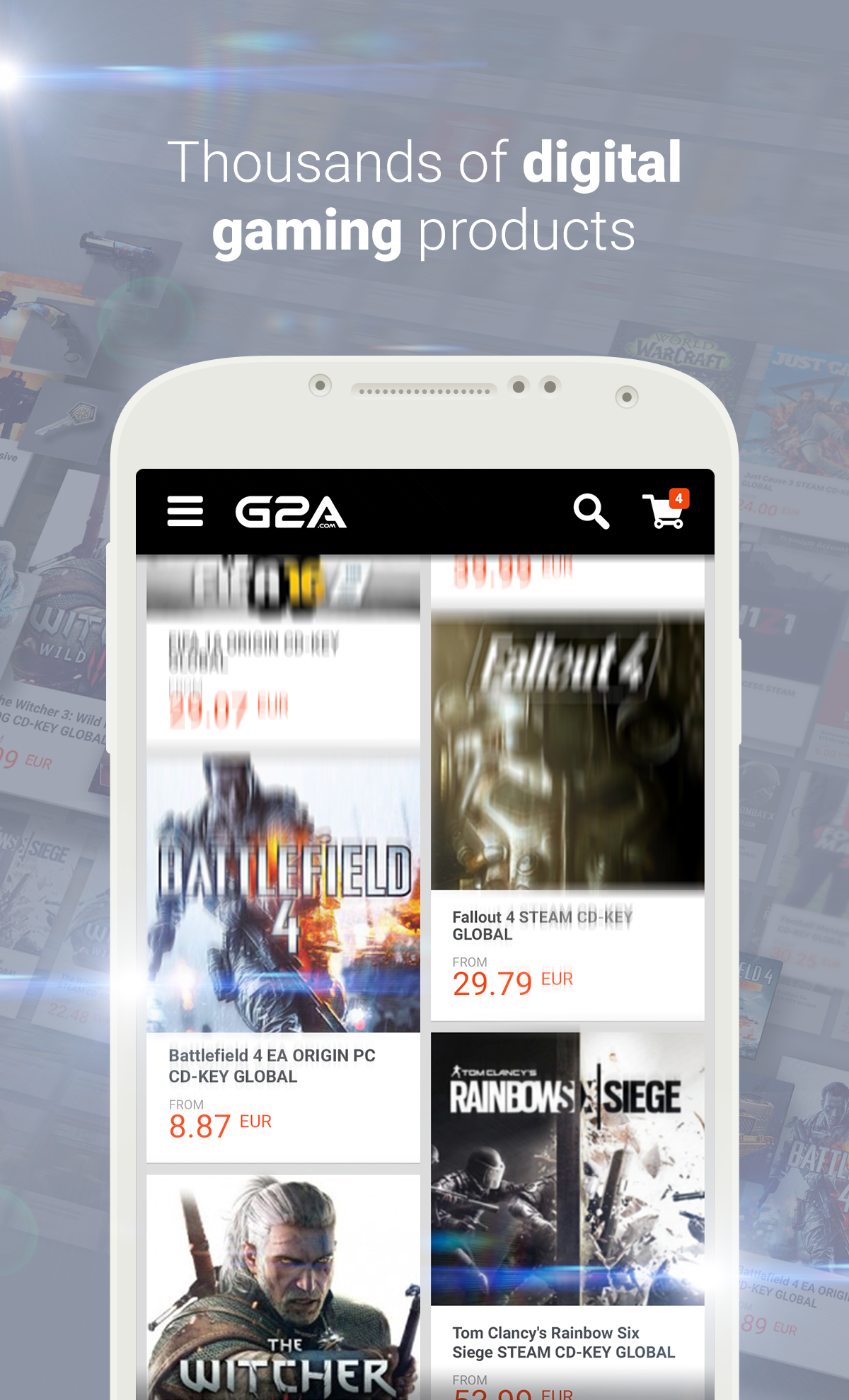 Android application G2A - Games, Gift Cards & More screenshort