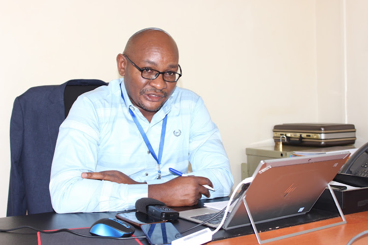 Kenya Power Murang'a branch manager Harrison Kamau in his office in Murang'a town.