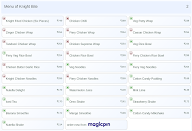Knight Bite menu 2