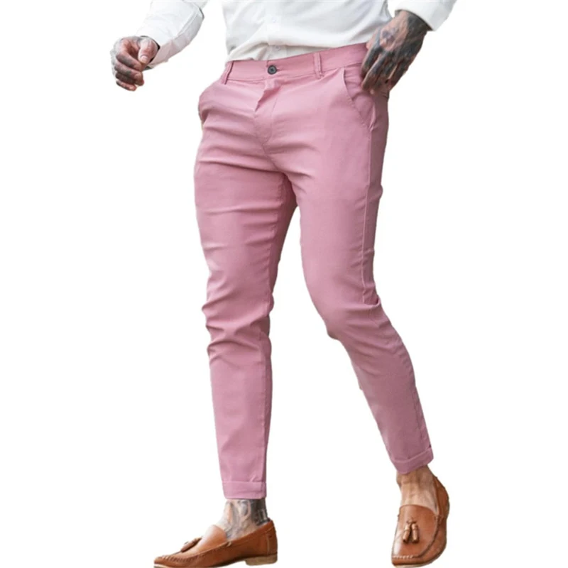 Title 14, Erkek Twill Cotton Stretch Fashion Slim Pencil ...
