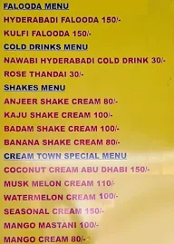 Cream Town menu 1