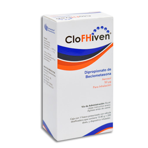Dipropionato de Beclometasona CloFHiven 50mcg Inhalador 200 Dosis Ravel  