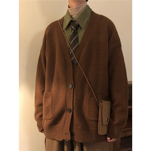 Title 2, Japanese Knitwear Cardigan Sweater Coat for Men...