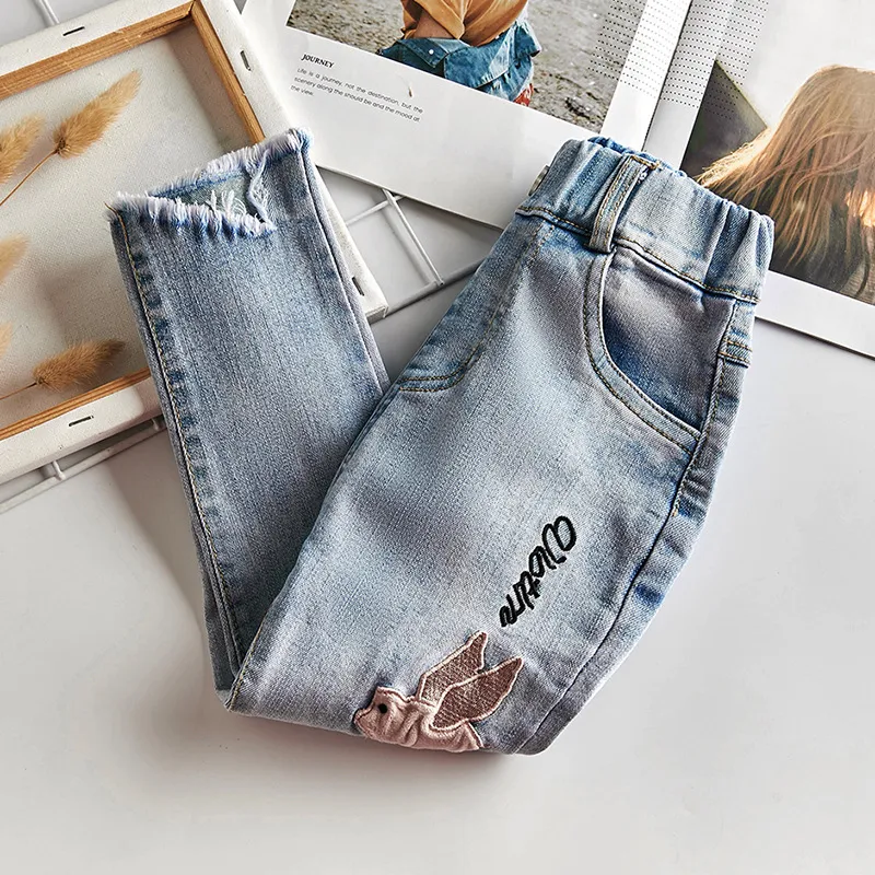 Title 3, Meisjes casual broek stretch jeans, comfortabel...