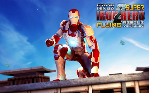 Grand Super Iron Hero Flying Rescue Mission 2018 2