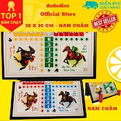 Cờ Cá Ngựa Bằng Nam Châm - Bàn Cờ Gập Đôi Đựng Quân Cờ - Size 30X30Cm - Hãng Dododios