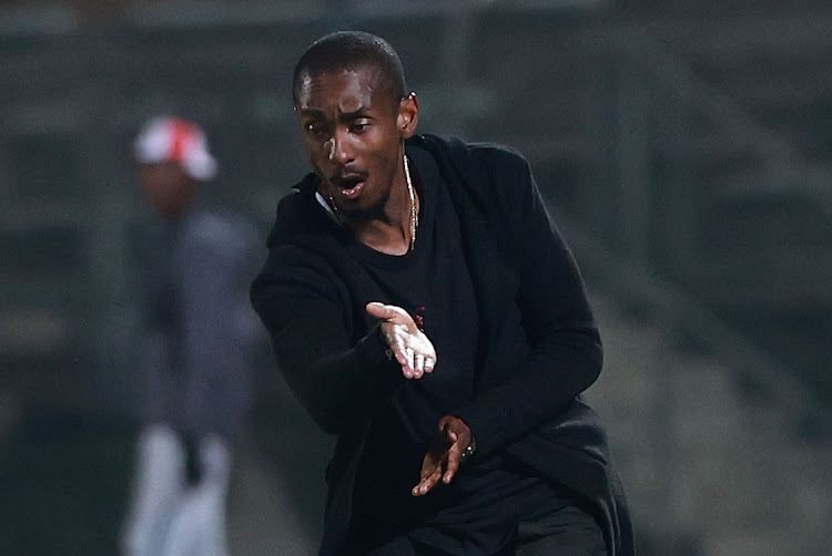 Mamelodi Sundowns coach Rulani Mokwena during the DStv Premiership match against SuperSport United at Lucas Masterpieces Moripe Stadium.