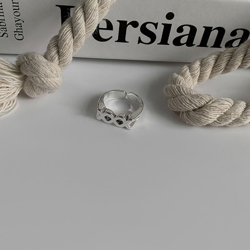 Title 5, Cold Wind Hollow Letter Ring Elegant Jewelry fo...