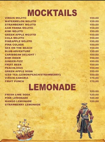 Pirates of South Campus menu 