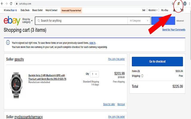 Ebay Cart Exporter chrome extension