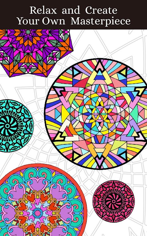 Mandalas Adult Coloring Bookのおすすめ画像5