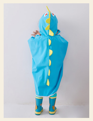 Title 13, Kids Dinosaur Cartoon Raincoat Cape Style, Wate...