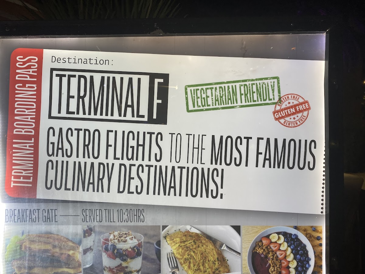 Terminal F gluten-free menu