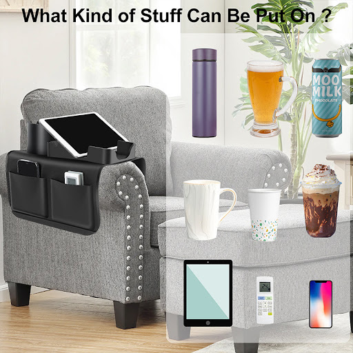 Title 5, Silicone Sofa Cup Holder Storage Rack. Securely...