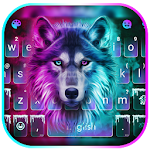 Cover Image of Herunterladen Neon Wolf New Keyboard Theme 1.0 APK