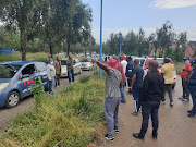 Protesters preventing the public from entering the Sandton DLTC last week. Driving school operators are set to resume their picket protests this Friday, and on Monday and Tuesday.