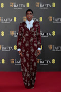  Lashana Lynch attends the EE BAFTA Film Awards 2024 at The Royal Festival Hall. 