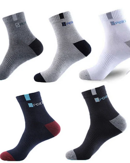 5Pairs Men Bamboo Fiber Autumn Winter Men Socks Breathabl... - 3