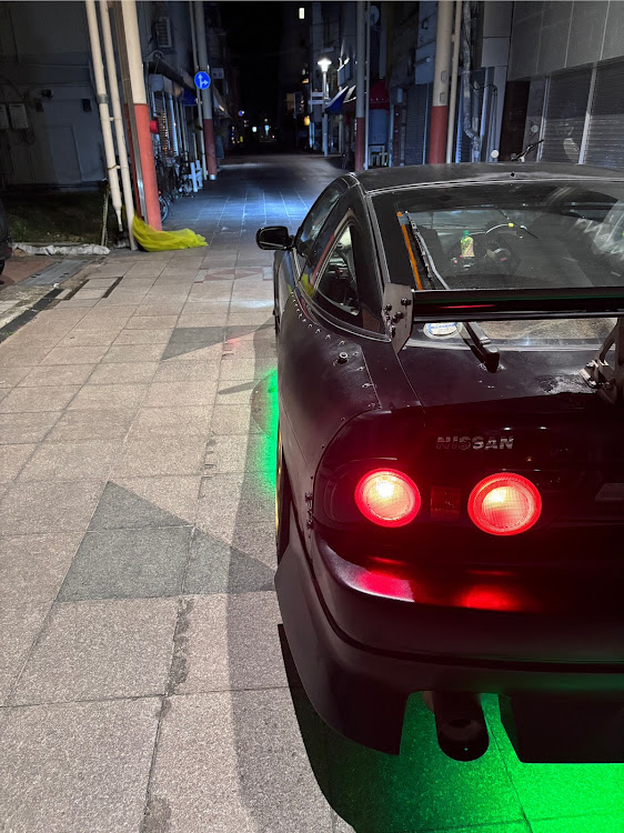 180SXの真夜中に1人ドライブ・LEDアンダーライトグリーンカラー・和光トンネル・だいわ大熊店に1人買い物🛒・名瀬港観光船バースとアーケード街に関するカスタム事例の投稿画像4枚目
