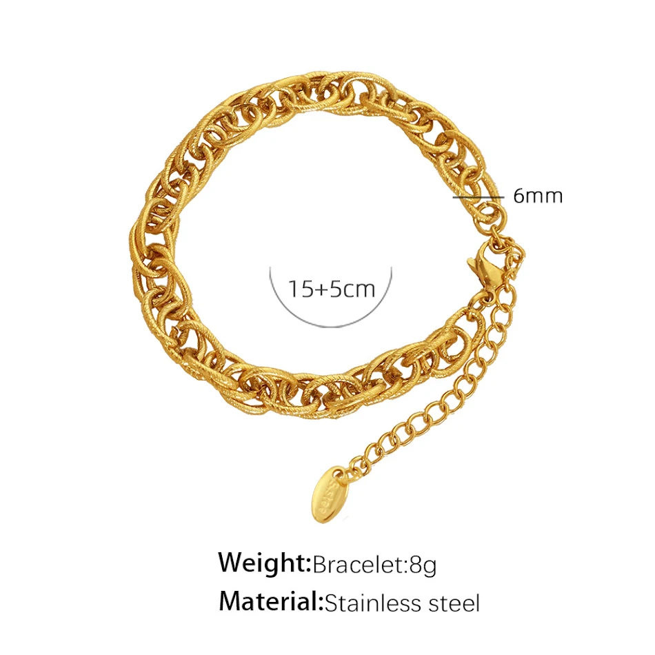 Bracelet en acier titane avec boucle à anneau tressé, un bijou durable et élégant pour homme et femme, idéal pour toutes les occasions. Confort et style.
