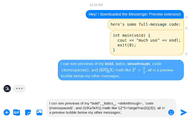 Messenger Preview