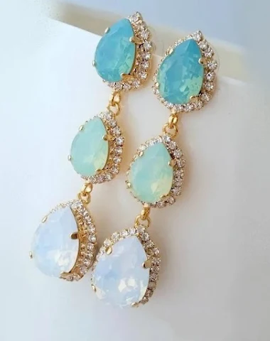 Boucles d'oreilles longues Aobao ve - 1