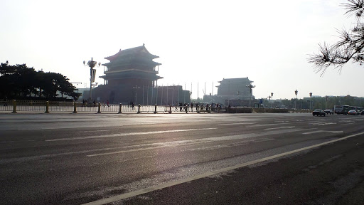 Early morning Dashilan Street Beijing China 2015