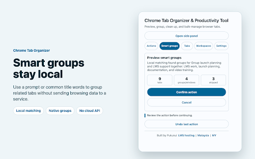 Chrome Tab Organizer & Productivity Tool screenshot 2