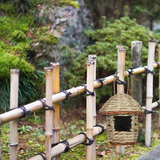 Hanging Hummingbird Bird House Bird's Nest In Straw Garden Nest Woven House Hut Straw Bird Birdhouse House Handwoven H5G