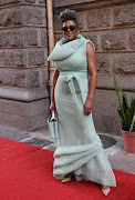 Former Miss SA and businesswoman Basetsana Kumalo arriving for the Sona.