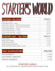 Starter World menu 1