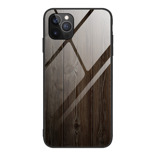 Title 6, Wood Grain Glass Anti Fall Mobile Phone Case, p...
