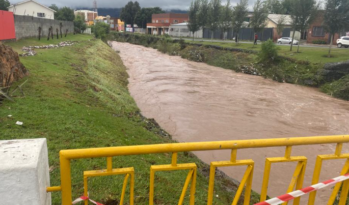 Heavy rains caused the Komani river to flood on Wednesday.