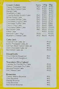 Dial a Cake menu 1